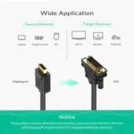 UGREEN DP103 (10221) DisplayPort Male to DVI (24+1) Male Full HD Cable (2m) - Black - Image 4