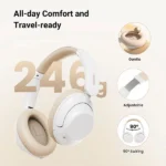 UGREEN 15809 HiTune Max5 Hybrid Active Noise-Cancelling Wireless Headphones - White - Image 4