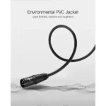 UGREEN 20714 Cannon XLR Male to Female Microphone Extension Audio Cable - 10m (Black) - Image 4