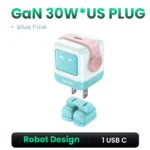 UGREEN 45089 Uno RG 30W USB-C GaN Fast Charger Pink Blue US - Image 2