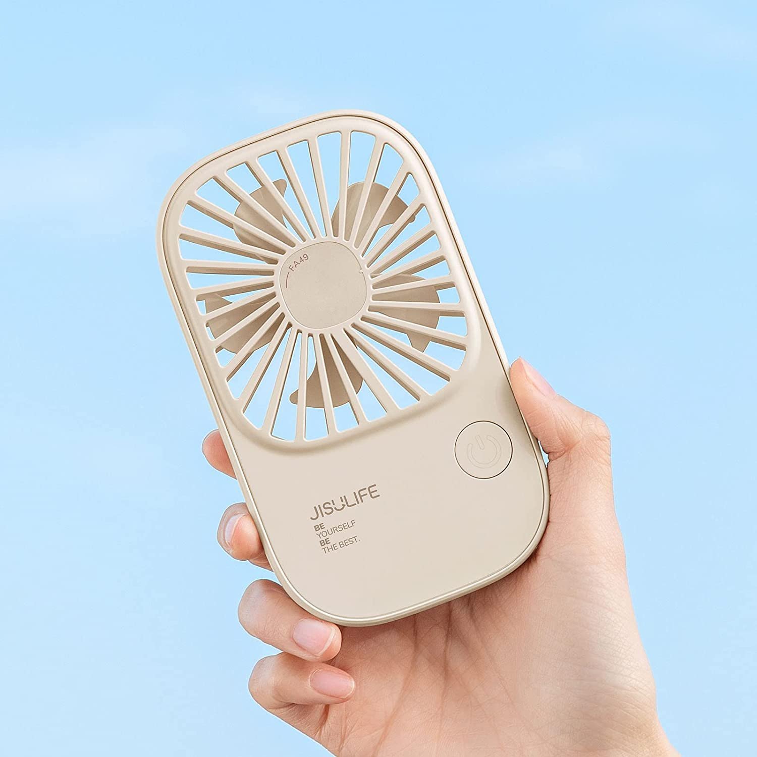 61MiJ0KAsmL._AC_SL1500_.jpg JISULIFE FA49 2000mAh USB Rechargeable Powerful Handheld Fan - Image 1
