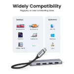 UGREEN 70336 4-Port USB3.0 Hub with USB-C Power Supply - Image 3