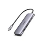 UGREEN 70411 USB-C to 2 Ports USB 3.0-A Hub with HDMI, TF/SD & PD Power Supply (Space Gray)