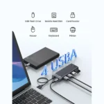 UGREEN 15548 CR113 4-Port USB 3.0 Hub with Auxiliary Micro-USB Power Port - Image 4