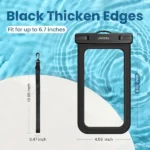 UGREEN 45181 Waterproof Phone Pouch (Black) with Secure Double Lock Seal