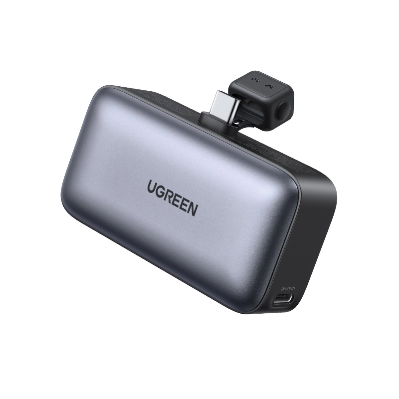 UGREEN-PB503-22.webp UGREEN 35338 PB503 5000mAh Power Bank with Built-in USB-C Connector & Kickstand - Image 1
