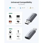 UGREEN 80864 USB External Stereo Sound Adapter with Volume Control - Image 3