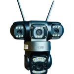 V380 Pro 3 Lens CCTV Outdoor Waterproof Night Vision PTZ Camera (4G+LAN Edition)