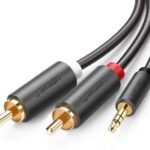 UGREEN 10510 3.5mm Male to 2 RCA Male Audio Cable (2m, Gray)