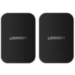 UGREEN 60410 Metal Plate for Magnetic Phone Stand (2 Pack Rectangular + Rounded - Black)