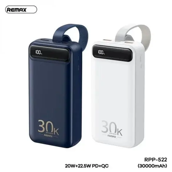 product_11197_main.webp Remax RPP-522 Chinen Series 22.5W 30000mAh PD20W+QC Fast Charging Power Bank - Image 1