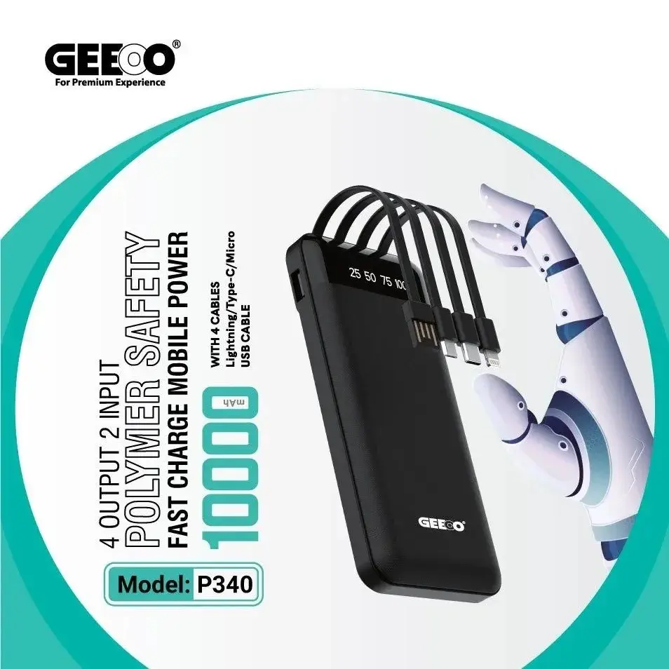 product_11395_main.webp Geeoo P340 10000mAh Power Bank with Attached Cables & LCD Display - Image 1