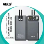 Geeoo P410 22.5W PD Super Fast Charging 20000mAh Power Bank with Attached Cables & LCD Display - Image 2