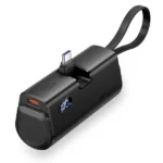 Vention 22.5W 4800mAh Mini Power Bank with Built-in USB-C & Lightning Cables – Pocket Edition - Image 3