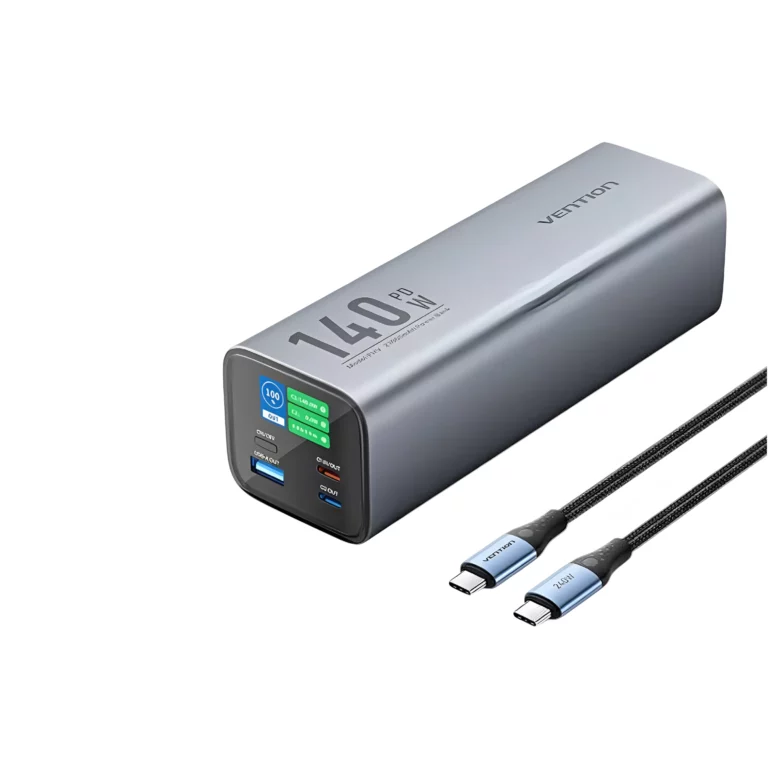 product_1775134034_69ce6552e5c0b.webp Vention FHVH0 140W 27000mAh PD 3.1 Fast Charging Power Bank with TFT Color Display - Image 1