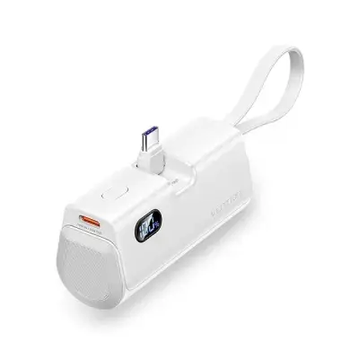 product_1781848463_6a34d98fe961c.webp VENTION FHQW0 LED Display 4800mAh Mini Power Bank - White - Image 1