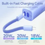 VENTION FHWL0 20W 5000mAh Power Bank with Built-in Lightning Connector - Image 2