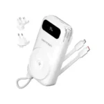 VENTION FHXW0 22.5W 10000mAh LED Display 6-in-1 Travel Power Bank with Built-in USB-C and Lightning Cable