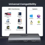 UGREEN 15852 Revodok 206 6-in-1 USB-C Docking Station (Space Gray) - Image 3